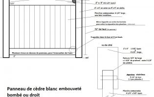 Clôture Avantage et Lévisienne, clôtures à Québec Embouveté dessin technique