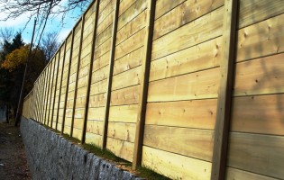 Clôture Avantage et Lévisienne, clôtures à Québec Bois traité horizontale avec planches 5/4